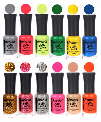 

Avnoor Color Gel Nail Polish Combo Set No 174 Multicolor(Pack of 12)