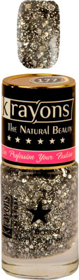 

KRAYONS GEL BASE GLOSSY EFFECT NAIL POLISH ENAMEL COLOR, 6ML SAFE DRY FAST COLLECTION FOR WOMEN, TEENS, KIDS SHIMMER SILVER