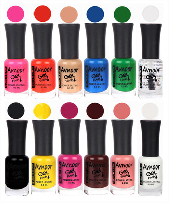 

Avnoor Color Gel Nail Polish Combo Set No 616 Multicolor(Pack of 12)