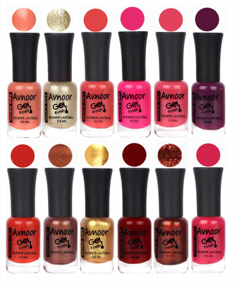 

Avnoor Color Gel Nail Polish Combo Set No 329 Multicolor(Pack of 12)
