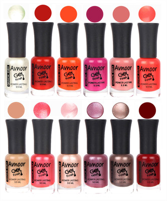 

Avnoor Color Gel Nail Polish Combo Set No 179 Multicolor(Pack of 12)