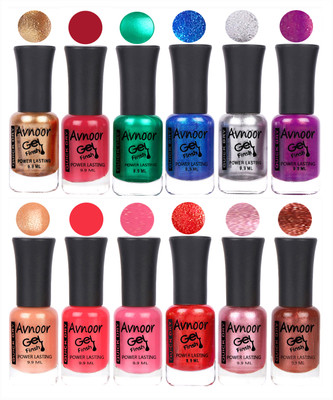 

Avnoor Color Gel Nail Polish Combo Set No 231 Multicolor(Pack of 12)
