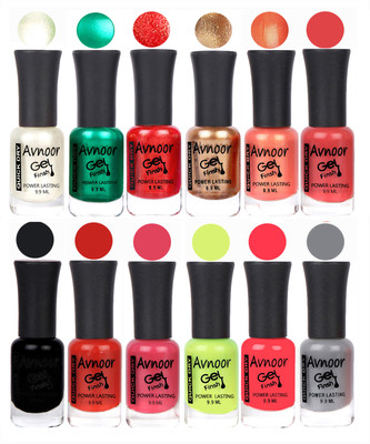 

Avnoor Color Gel Nail Polish Combo Set No 571 Multicolor(Pack of 12)