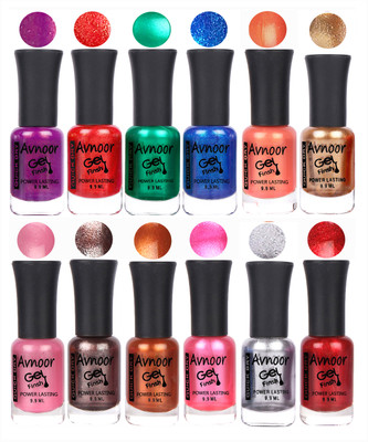 

Avnoor Color Gel Nail Polish Combo Set No 274 Multicolor(Pack of 12)