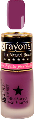 

KRAYONS GEL BASE GLOSSY EFFECT NAIL POLISH ENAMEL COLOR, 6ML SAFE DRY FAST COLLECTION FOR WOMEN, TEENS, KIDS PURPLE AURA