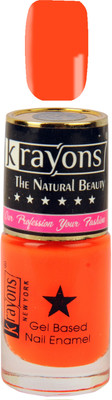 

KRAYONS GEL BASE GLOSSY EFFECT NAIL POLISH ENAMEL COLOR, 6ML SAFE DRY FAST COLLECTION FOR WOMEN, TEENS, KIDS NEON ORANGE