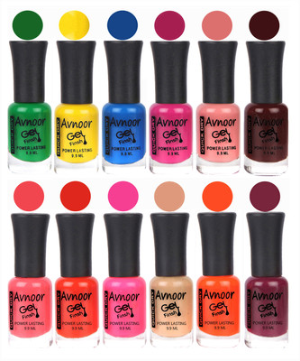 

Avnoor Color Gel Nail Polish Combo Set No 514 Multicolor(Pack of 12)