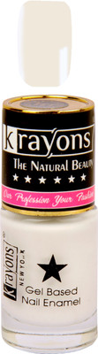 

KRAYONS GEL BASE GLOSSY EFFECT NAIL POLISH ENAMEL COLOR, 6ML SAFE DRY FAST COLLECTION FOR WOMEN, TEENS, KIDS WHITE CANVAS
