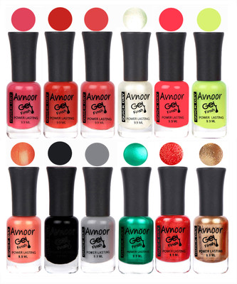 

Avnoor Color Gel Nail Polish Combo Set No 564 Multicolor(Pack of 12)