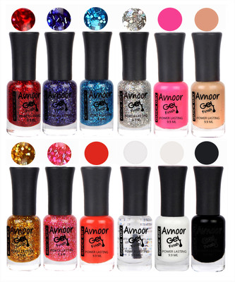 

Avnoor Color Gel Nail Polish Combo Set No 595 Multicolor(Pack of 12)