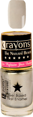 

KRAYONS GEL BASE GLOSSY EFFECT NAIL POLISH ENAMEL COLOR, 6ML SAFE DRY FAST COLLECTION FOR WOMEN, TEENS, KIDS SILVER GREY