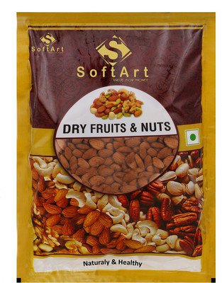 

Soft Art 100% Natural Premium Whole Nuts Almonds(950 g, Vacuum Pack)