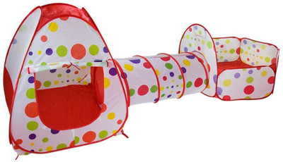 toy tent with turnnel for kids(Multicolor)