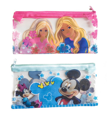 

Feel Alive Barbie :: Mickey Cartoon Art Plastic Pencil Boxes(Set of 2, Multicolor)