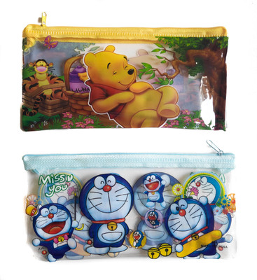

Feel Alive Winnie the Pooh :: Doraemon Cartoon Art Plastic Pencil Boxes(Set of 2, Multicolor)