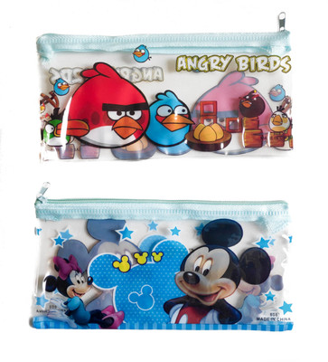 

Feel Alive Angry Birds :: Mickey Mouse Cartoon Art Plastic Pencil Boxes(Set of 2, Multicolor)