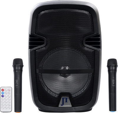 

JT Karaoke Bluetooth PA System Portable Rechargeable Trolley Speaker with 2 Wireless Microphone, USB # 60W ( Red) 60 Watt Outdoor PA System(60 W)