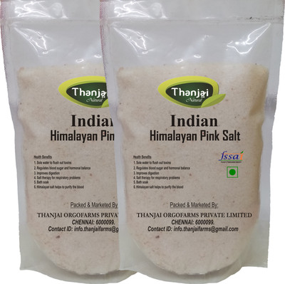 

THANJAI NATURAL Indian Himalayan Pink Salt 1000g 100% Natural Unrefined No Preservatives. Himalayan Pink Salt(1000 g, Pack of 2)