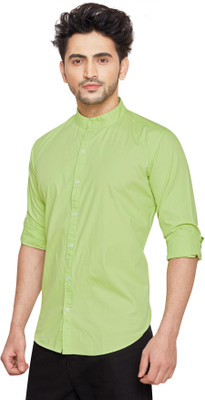 Go Stylish Men Solid Casual Green Shirt