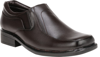 

Wenzel Big Size Formal Leather Slip On For Men(Brown