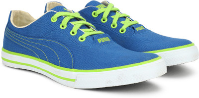

Puma Nestor DP Men Canvas Shoes For Men(White, Blue, Green, Strong blue-lime punch