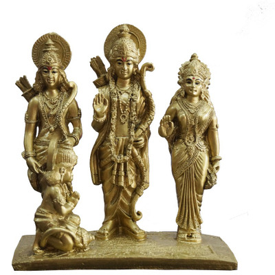 JRG Ramparivar Gold Antique Finish Idol Statue Decorative Showpiece  -  20 cm(Polyresin, Gold)