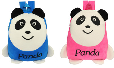 

O Teddy Kids School Bag/Nursery/Picnic/Carry/Travelling Bag Soft Plush Backpack School Bag for Kids- 2 to 5 Age - 35 cm(Pink, Blue), Blue;pink