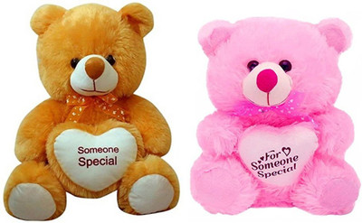 

Brandwire Super Soft Lovable Teddy Bears For Kids - 9 inch(Brown, Pink)