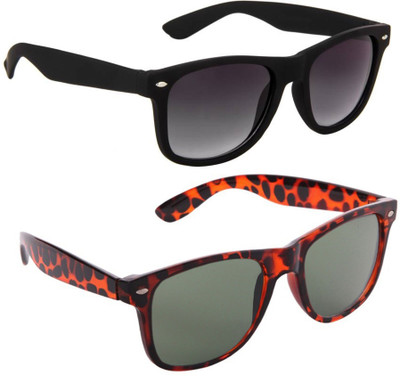 Gansta Wayfarer Sunglasses(Green, Black)