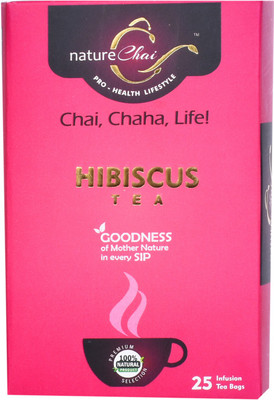 

Nature Chai Hibiscus Green Tea - Tea Bag (25 Pcs. Dip Pouches) Hibiscus Herbal Tea Bags(50 g, Box)