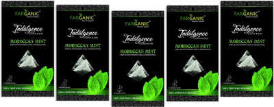 

FARGANIC Buy Pack Of 5 Box Of Moroccan Mint Green Tea 75 Tea Bags Marigold, Mint Green Tea Bags(75 Bags, Box)