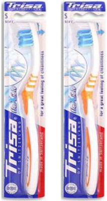 

Trisa Flexible Soft Toothbrush Soft Toothbrush(Pack of 2)