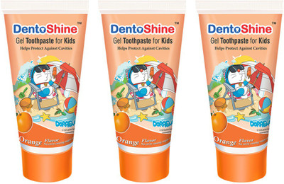 

Dentoshine Gel toothpaste for Kids (Doraemon) - Orange (Pack of 3) - 80 g each Toothpaste(80 g, Pack of 3)