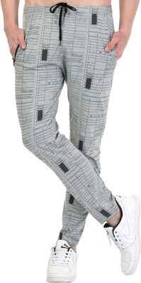 SHAUN Printed Men Grey Track Pants