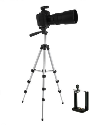 

Blue Birds Portable & Foldable Camera - Mobile Tripod With M Tripod(Silver, Black, Supports Up to 1500 g)