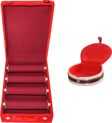 

Aavni Plain 4 Rod Bangle Box & 2 Bangle boxes Jewellery, Vanity Box(Maroon)
