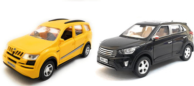 

The Game Begins Combo Pack of XUV 500 Car Toy and Hyundai Creta miniature Car toys (Set of 2 Cars) - Value Pack | Yellow and Black(Yellow, Black)