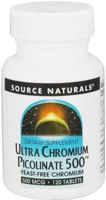 

Source Naturals Ultra Chromium Picolinate 500 500 mcg 120 Tablets(120 No)