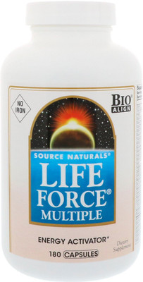 

Source Naturals Life Force Multiple No Iron 180 Capsules(180 No)