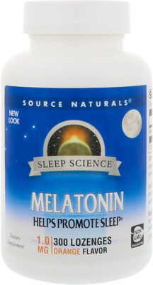 

Source Naturals Melatonin Orange Flavor 1 mg 300 Lozenges(300 No)