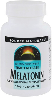 

Source Naturals Melatonin Timed Release 3 mg 240 Tablets(240 No)