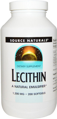 

Source Naturals Lecithin 1200 mg 200 Softgels(200 No)