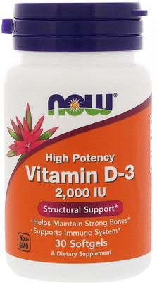 

Source Naturals Vitamin D-3 High Potency 2000 IU 30 Softgels(30 No)