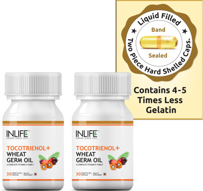 

Inlife Tocotrienol with Wheat Germ Oil Supplement (30 Capsules) (2 Pack)(60 No)