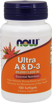 

Source Naturals Ultra A & D-3 25000/1000 IU 100 Softgels(100 No)