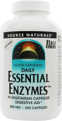 

Source Naturals Vegetarian Daily Essential Enzymes 500 mg 240 Capsules(240 No)