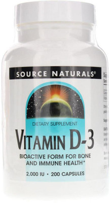 

Source Naturals Vitamin D-3 2000 IU 200 Capsules(200 No)