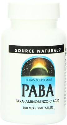 

Source Naturals PABA 100 mg 250 Tablets(250 No)