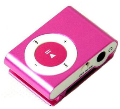 

LIFEMUSIC Mini Metal Clip Mp3 Player Comes with Earphone_Charge Cable MP3 Player(Pink, 0 Display)