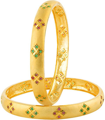 Voylla Brass Gold-plated Bangle(Pack of 2)